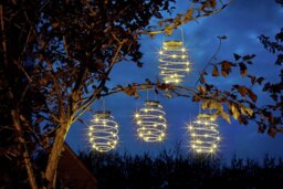 Argos Home Solar Mini Wire Lanterns - 4 Pack - thumbnail 1
