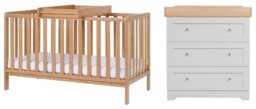Tutti Bambini Malmo 2 Piece Nursery Furniture Set - Grey - thumbnail 2