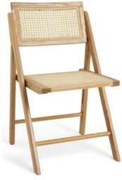 Habitat Peio Rattan Folding Dining Chair - Natural