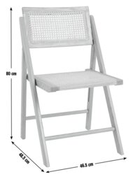 Habitat Peio Rattan Folding Dining Chair - Natural - thumbnail 2