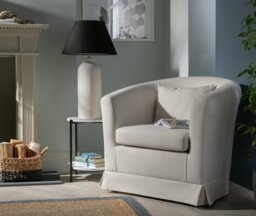 Habitat Larissa Fabric Tub Chair - Natural - thumbnail 2