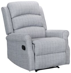 Kyoto Betsy Fabric Manual Recliner Chair - Grey - thumbnail 1
