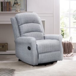 Kyoto Betsy Fabric Manual Recliner Chair - Grey - thumbnail 2