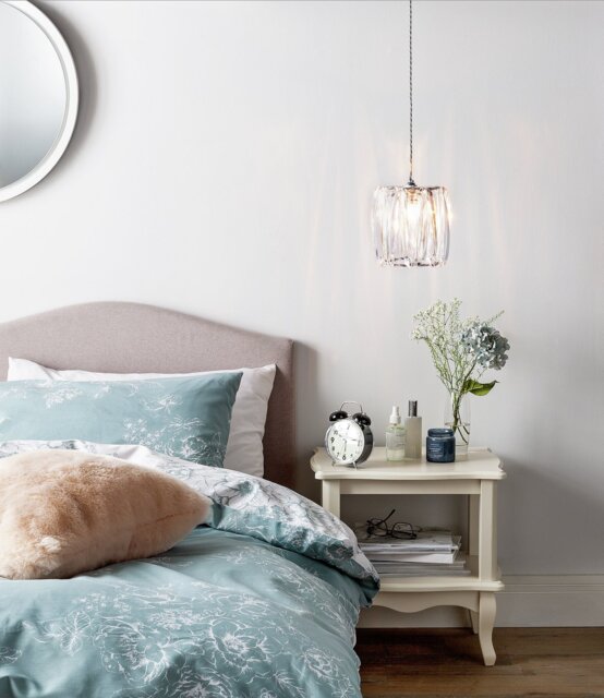 Argos Home Natasha Clear Bevelled Lampshade - 20cm - image 1