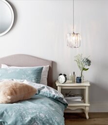 Argos Home Natasha Clear Bevelled Lampshade - 20cm - thumbnail 1