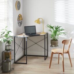 Argos Home Loft Living Corner Office Desk - Light Oak Effect - thumbnail 2