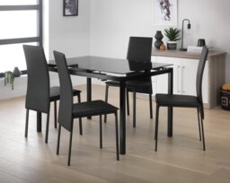 Argos Home 4 Lido Metal Dining Chairs - Black - thumbnail 2