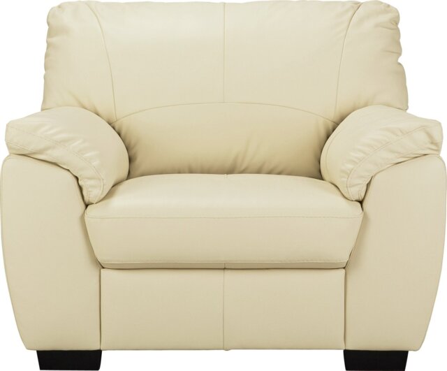 Argos Home Milano Leather Armchair - Ivory - image 1