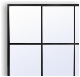 Habitat Black Window Wall Mirror - 120x80cm - thumbnail 2