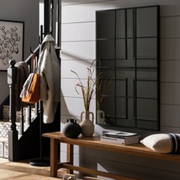 Habitat Black Window Wall Mirror - 120x80cm