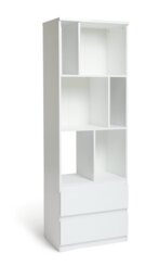 Argos Home Jenson Narrow Bookcase - White Gloss - thumbnail 1