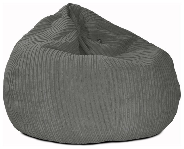 rucomfy Jumbo Cord Slouchbag Bean Bag - Slate Grey - image 1