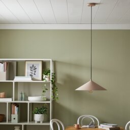 Habitat Cone Large 39cm Metal Ceiling Pendant Light - Rose - thumbnail 1