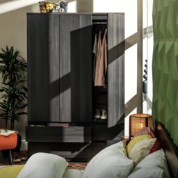 Argos Home Jenson 3 Door 4 Drawer Wardrobe -Black Oak Effect - thumbnail 1