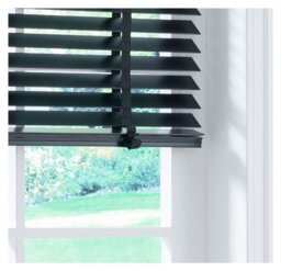 Little Black Book Basswood Black 50mm Venetian Blind - 100cm - thumbnail 2