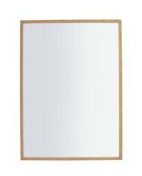 Home Essentials Oak Effect Wall Mirror - 90x65cm - thumbnail 1