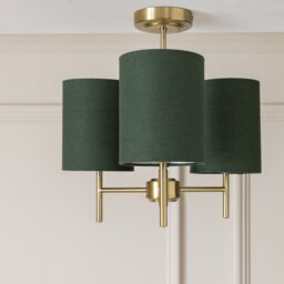 Argos Home Candelabra Steel 3 Light Ceiling Light - Green - thumbnail 1