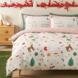 Argos Home Letter to Santa Cream Bedding Set - King size - thumbnail 1