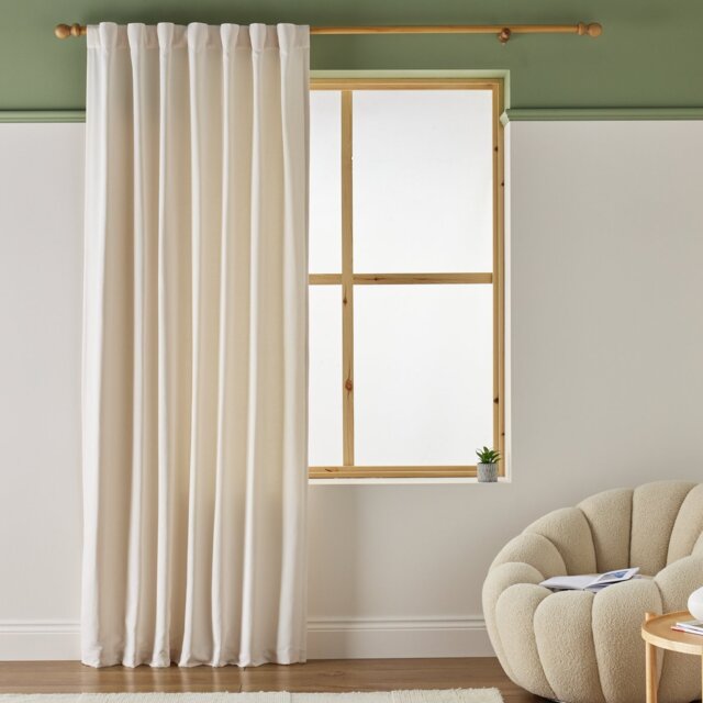 Argos Home Leaf Tab Top Voile Curtain - Cream - 140x183cm - image 1