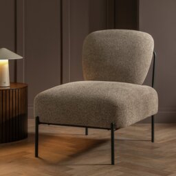 Habitat Lark Fabric Accent Chair - Natural - thumbnail 1