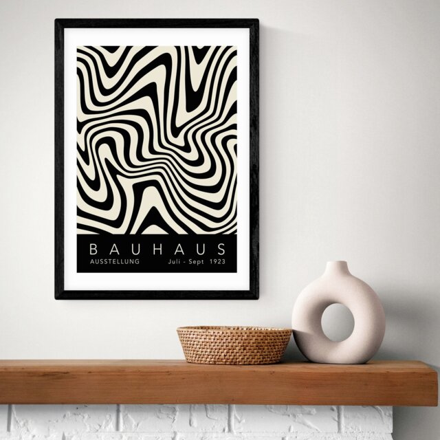 East End Prints Bauhaus Black Black Frame Art Print - A2 - image 1