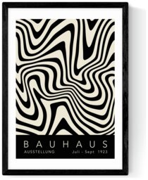 East End Prints Bauhaus Black Black Frame Art Print - A2 - thumbnail 2