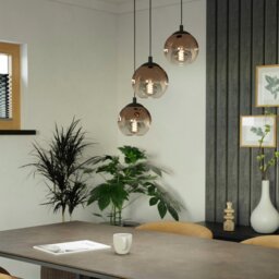 EGLO Ariscani 3 Adjustable Pendant Light - Black - thumbnail 1