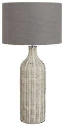 Pacific Anika Rattan Bottle Table Lamp - Grey - thumbnail 2