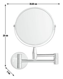 Argos Home Chrome Extending Round Shaving Mirror - 28x36cm - thumbnail 2