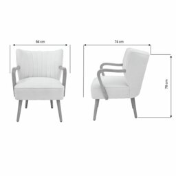 GFW Enzo Boucle Teddy Accent Chair - Natural - thumbnail 2