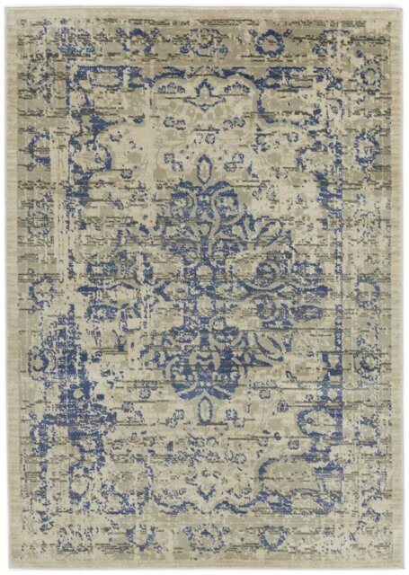 Habitat Traditional Natural & Blue  Rug - 120x170cm - image 1