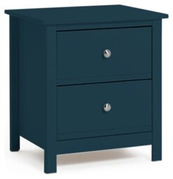 Habitat Brooklyn 2 Drawer Bedside Table - Ink Blue - thumbnail 2