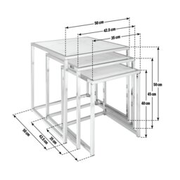 Argos Home Boutique Nest of 3 Tables - Marble Effect - thumbnail 2