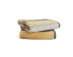 Habitat Horizontal Stripe Tufted Face Cloth 2 Pack - Mustard - thumbnail 1