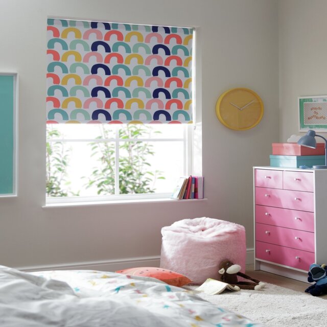 Habitat Kids Rainbow Blackout White Roller Blind - 180cm - image 1