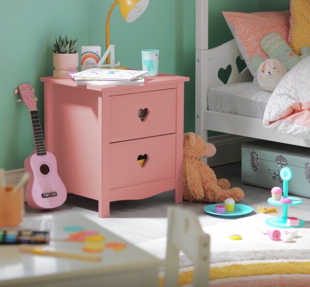 Argos Home Kids Mia Bedside Table - Pink - image 1