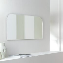 Habitat Silver Round Edge Rectangular Wall Mirror - 40x100cm - thumbnail 1