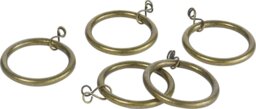 Argos Home 20 Metal  Curtain Rings - Antique Brass - thumbnail 1