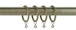 Argos Home 20 Metal  Curtain Rings - Antique Brass - thumbnail 2