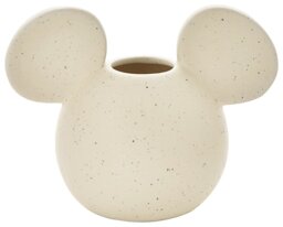 Disney Mickey Mouse Head Speckle Stoneware Vase - Natural