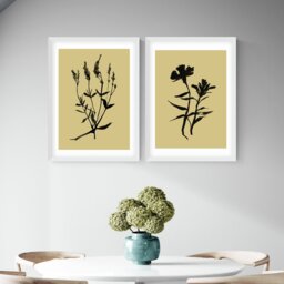 East End Prints Inky Botanical White Frame Art Print - A3