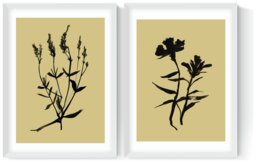 East End Prints Inky Botanical White Frame Art Print - A3 - thumbnail 2