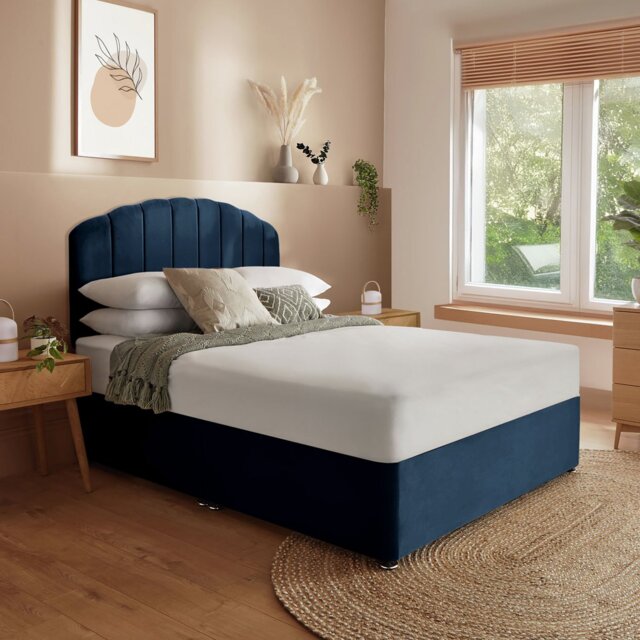 Silentnight Middleton Double Divan Bed - Blue - image 1
