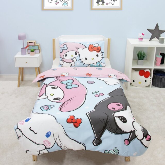Hello Kitty and Friends Panel Pink Bedding Set - Single - image 1