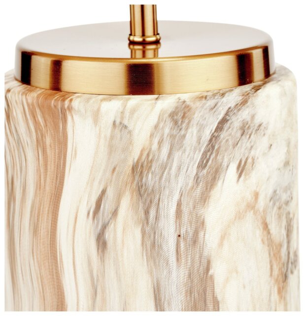 Pacific Carrara Ceramic Stone Effect Table Lamp - Natural - image 1