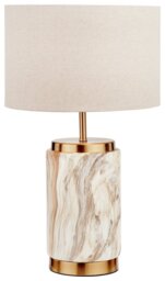 Pacific Carrara Ceramic Stone Effect Table Lamp - Natural - thumbnail 2