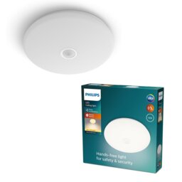 Philips Mauve PIR Sensor 16W Flush Ceiling Light - White - thumbnail 1