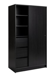 Argos Home Malibu 1 Door Sliding Wardrobe - Black - thumbnail 1