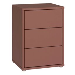 Furniture To Go Alice Springs 3 Drawer Bedside Table - Terracotta - thumbnail 2