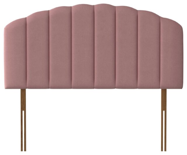Silentnight Merlin Velvet Double Headboard - Dusky Pink - image 1